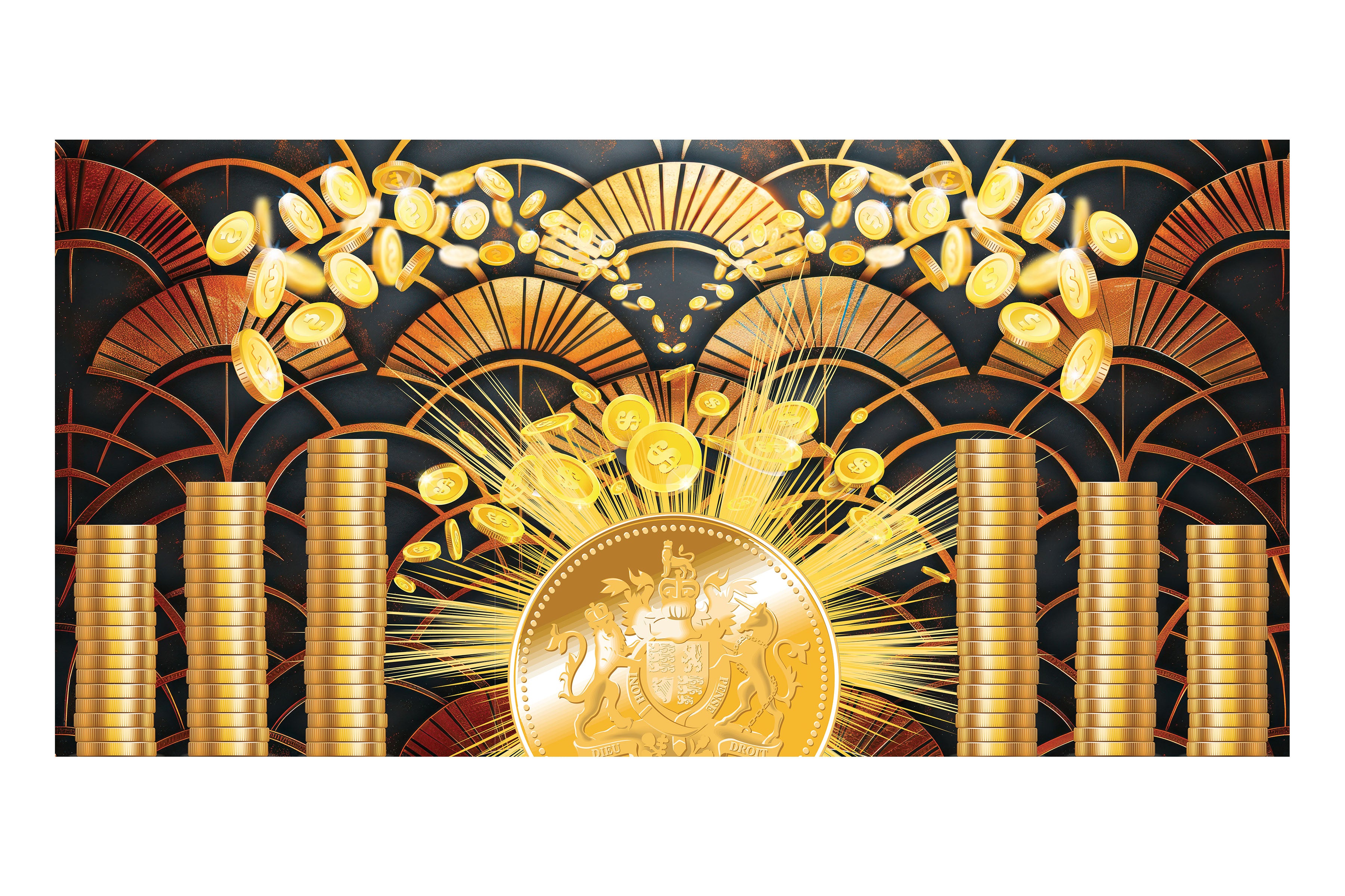 Money Millions Theatre Backdrop