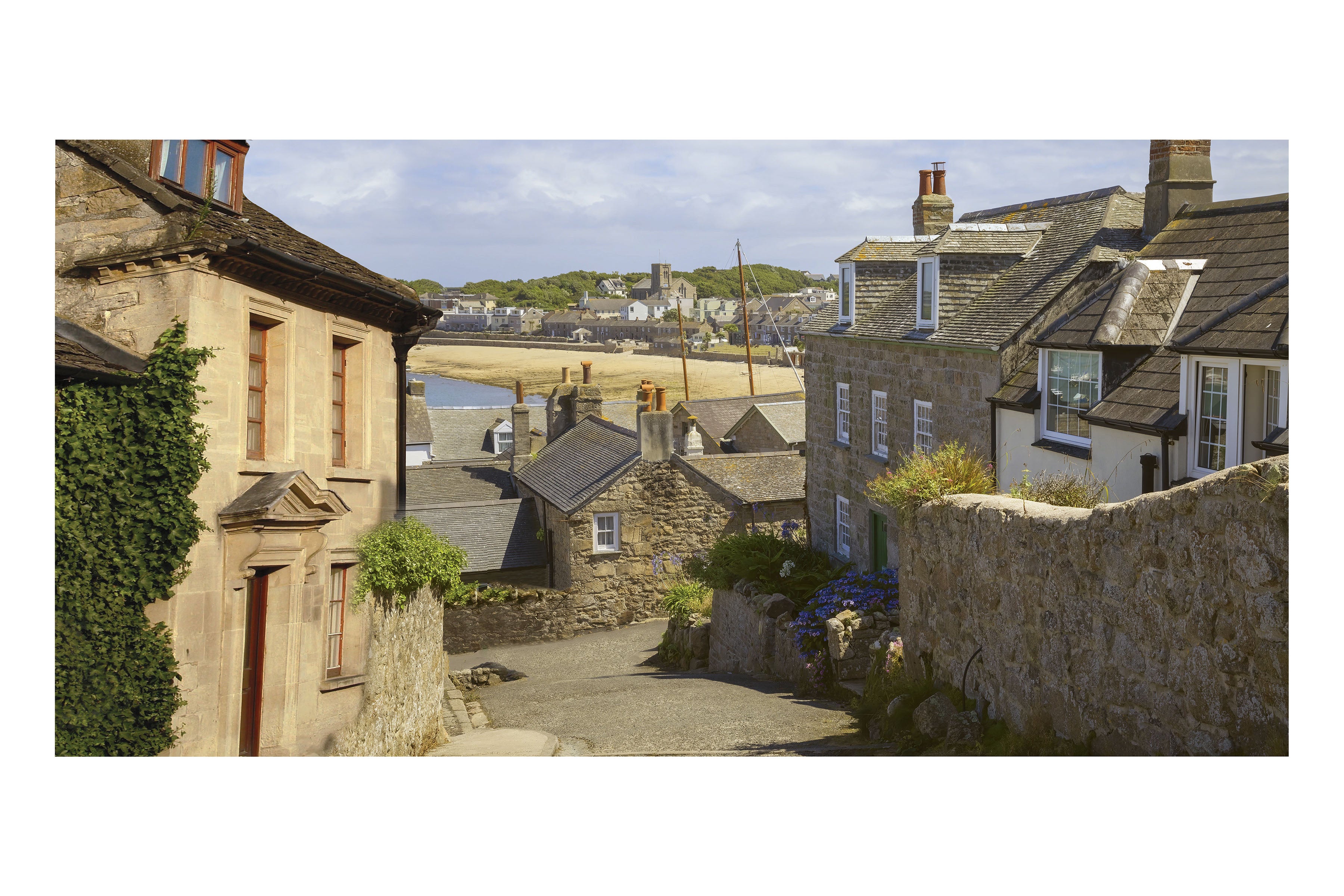 Seaside Village Streets Theatre Backdrop