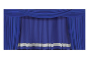 Blue Curtain Drape Theatre Backdrop
