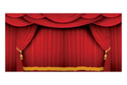 Red Curtain Drape Theatre Backdrop