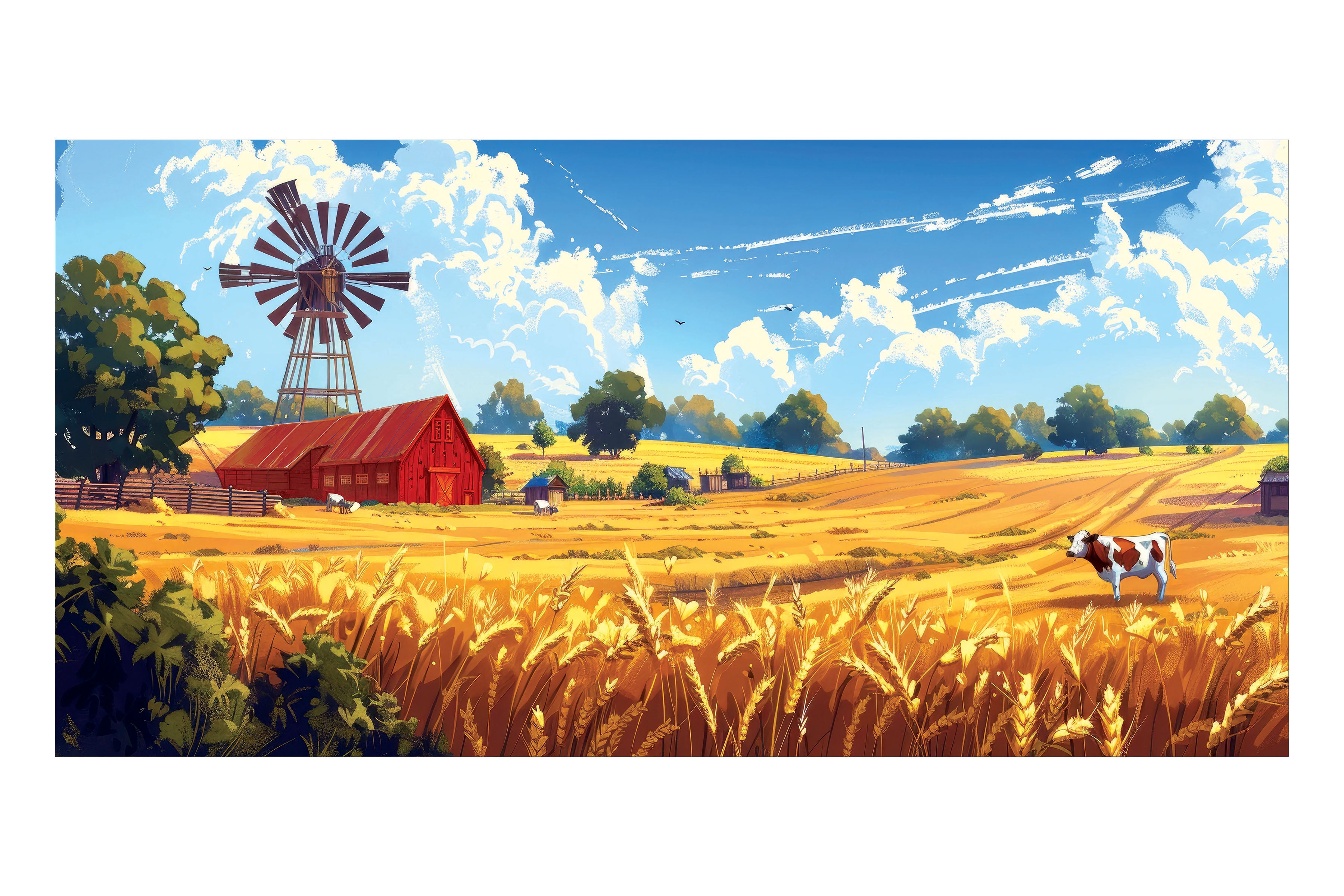 Western Farmland Theatre Backdrop