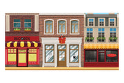 Illustrated Storefronts Theatre Backdrop