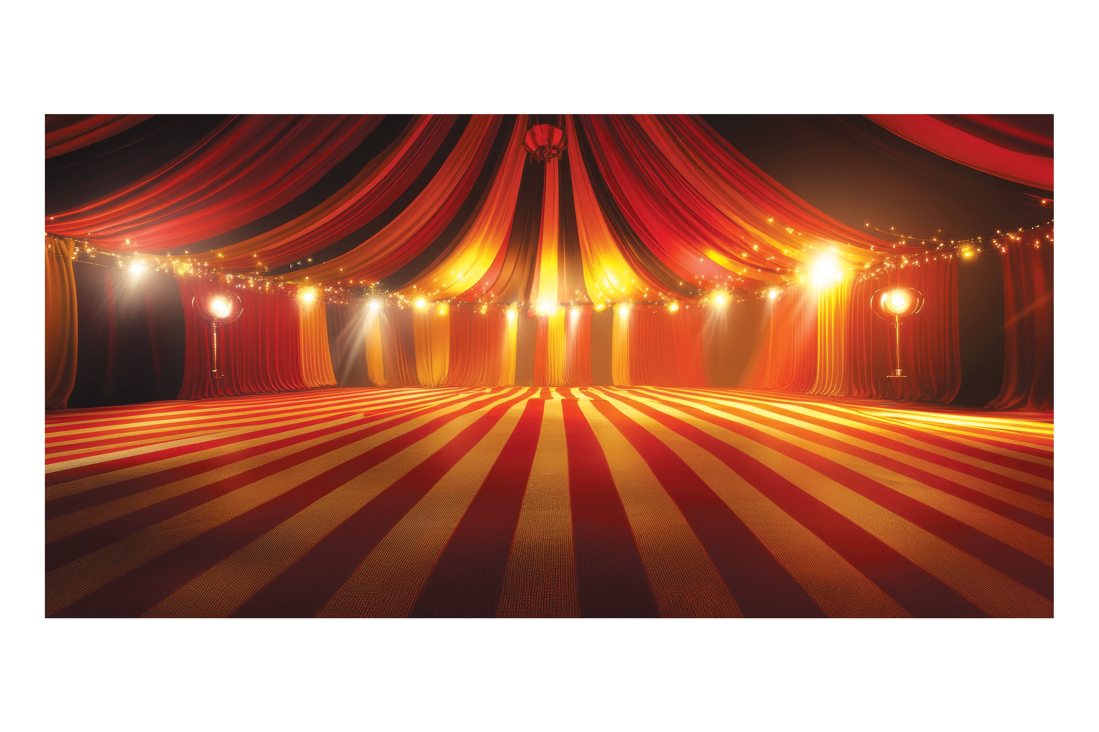 inside of a circus tent Antique Circus Tent Interior Theatre Backdrop – Theatre Scenes