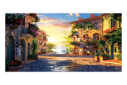 Classical Mediterranean Square Theatre Backdrop