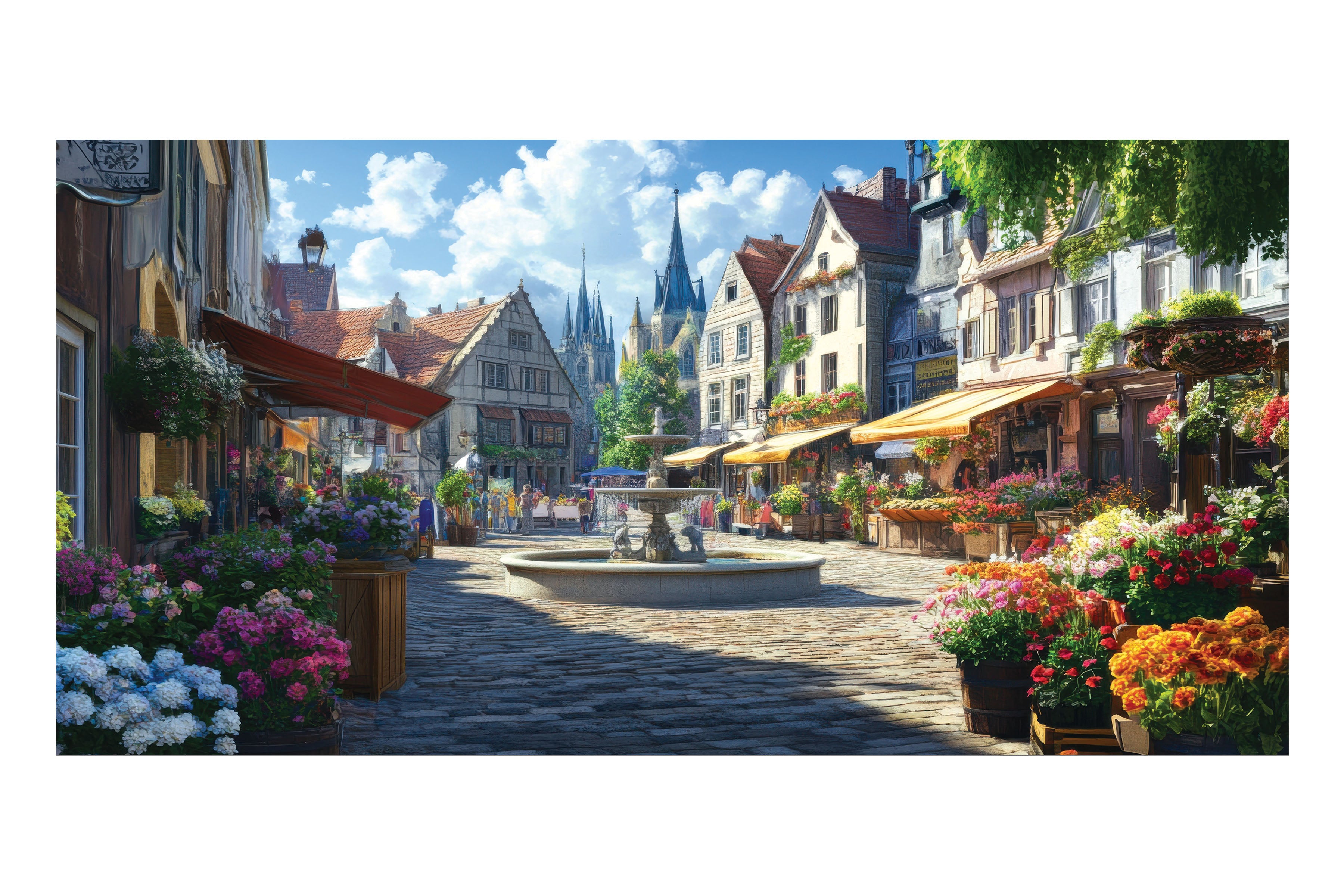Fantasy Town Square Theatre Backdrop