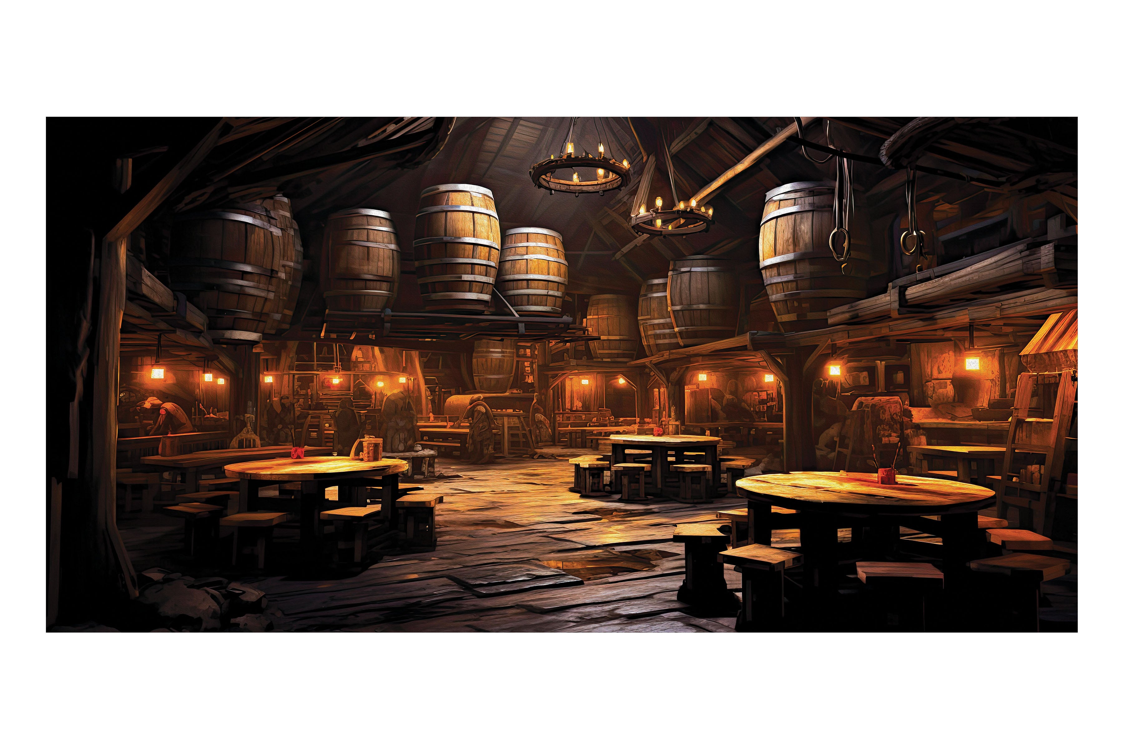 Fantasy Tavern Interior Theatre Backdrop