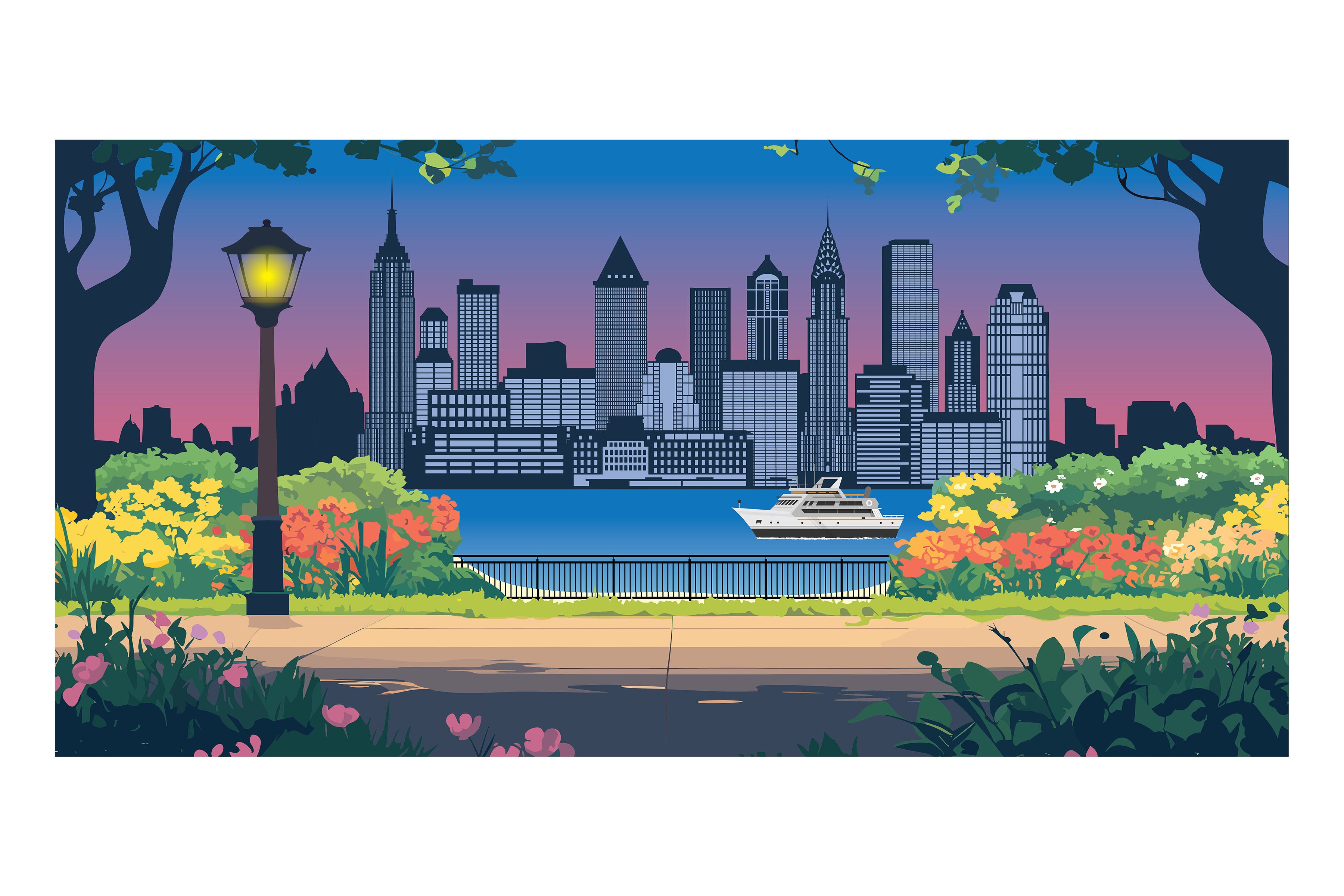 City Skyline Theatre Backdrop
