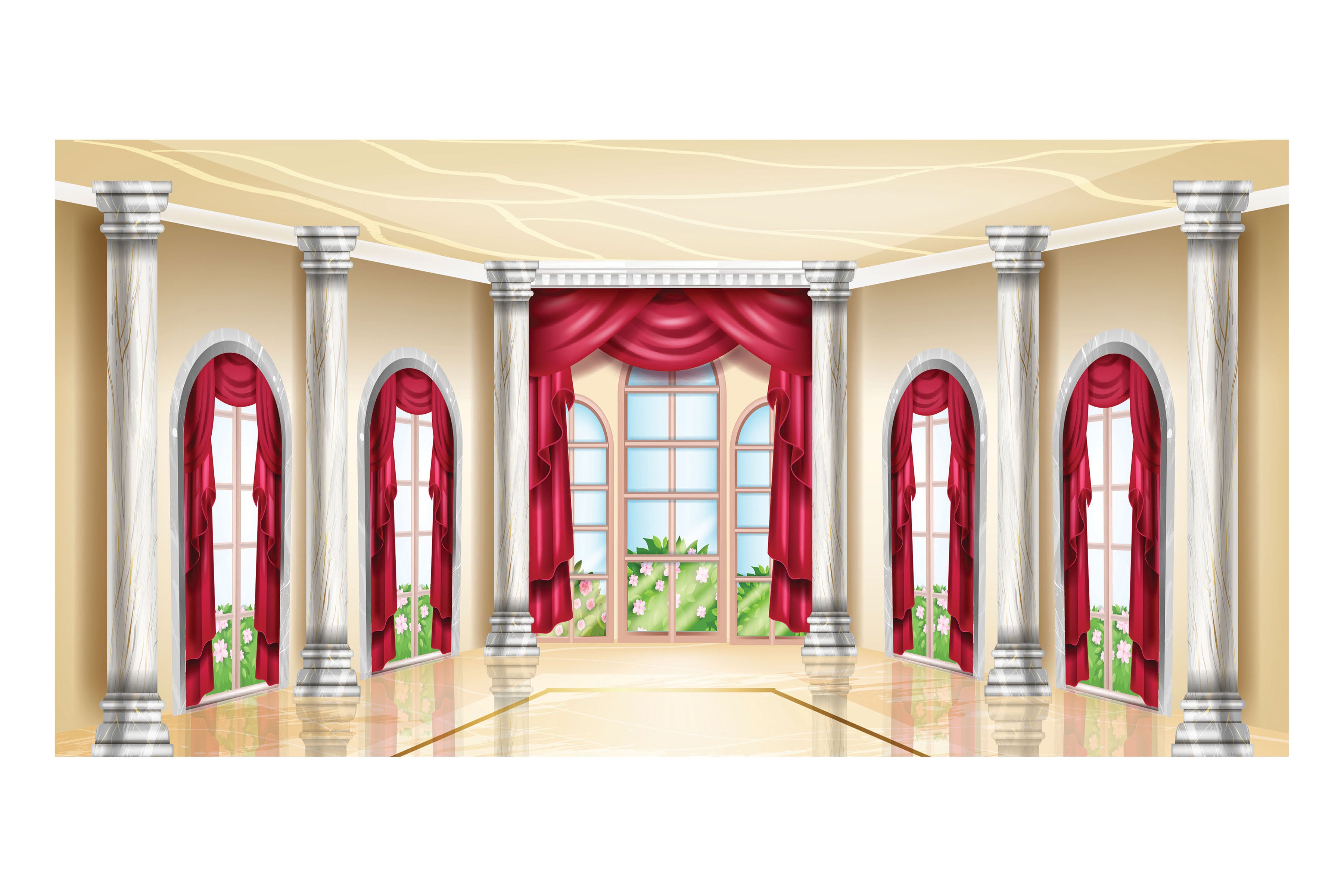 Bright Summer Ballroom Theatre Backdrop