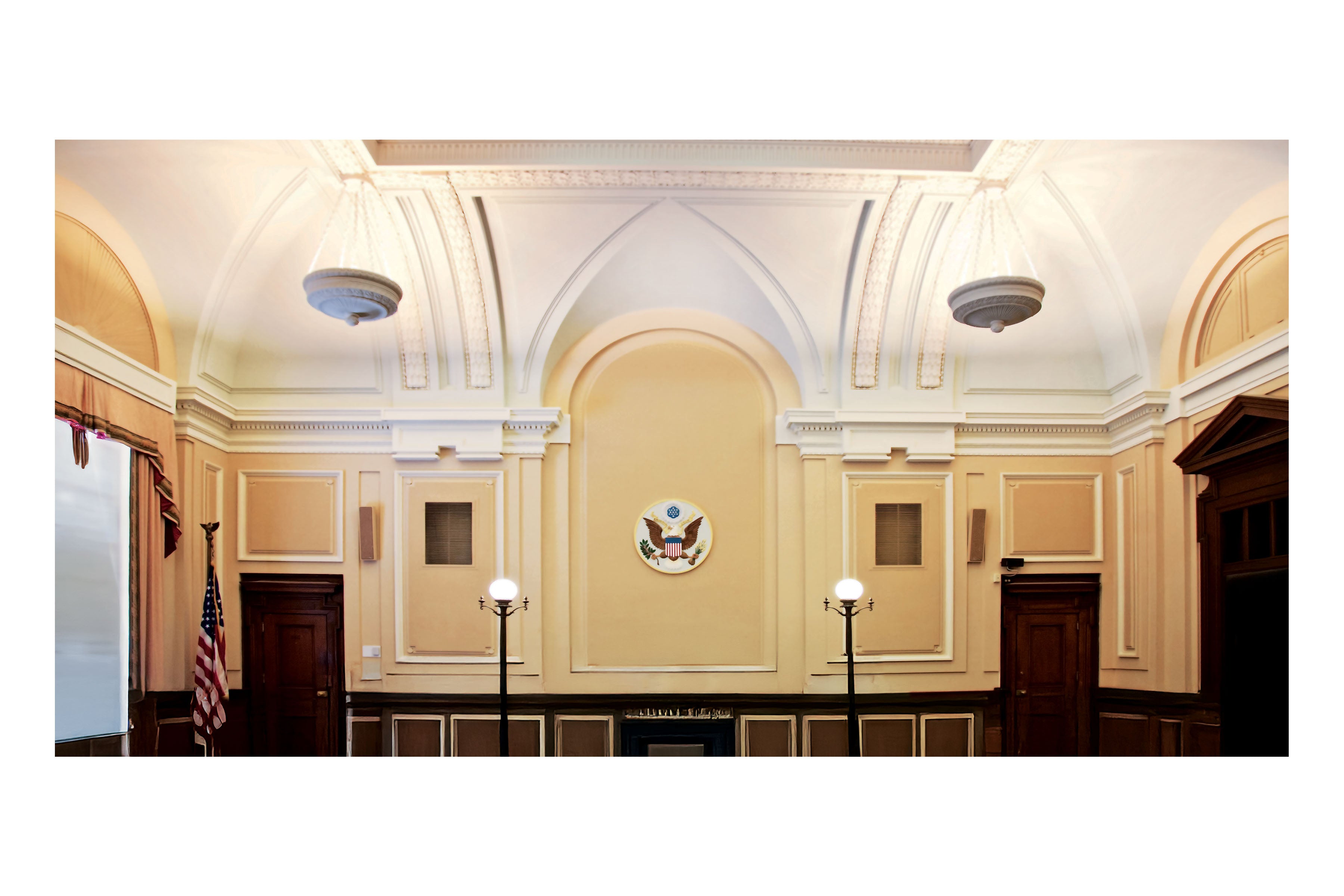 American Courtroom Theatre Backdrop