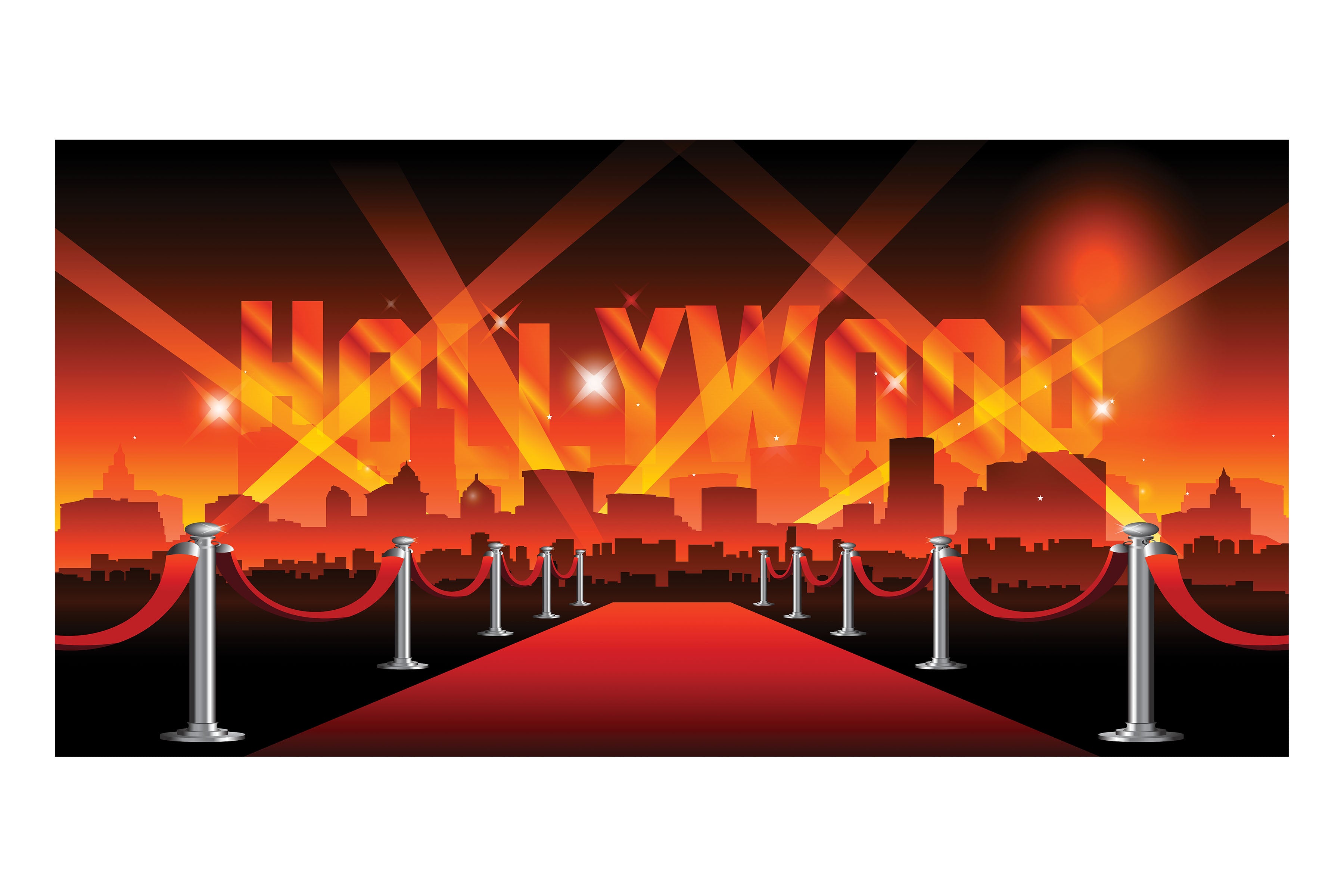 Hollywood Red Carpet Premier Theatre Backdrop 20'x10', image size:3600x2400
