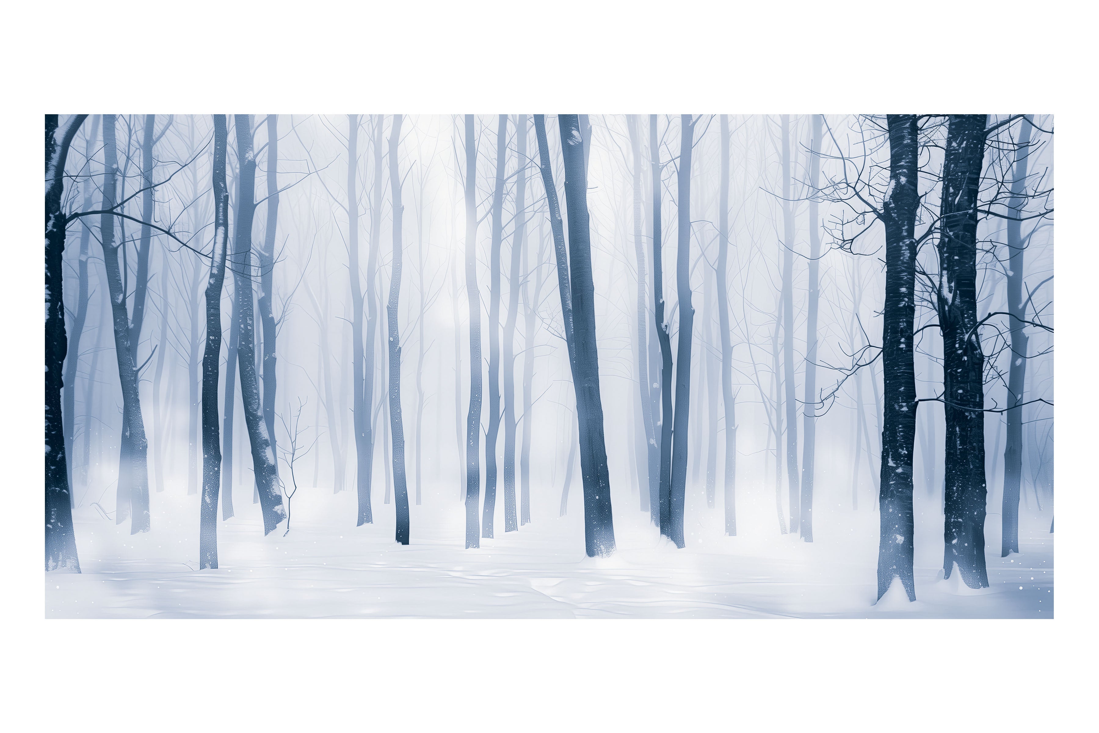 Misty Winter Woods Theatre Backdrop