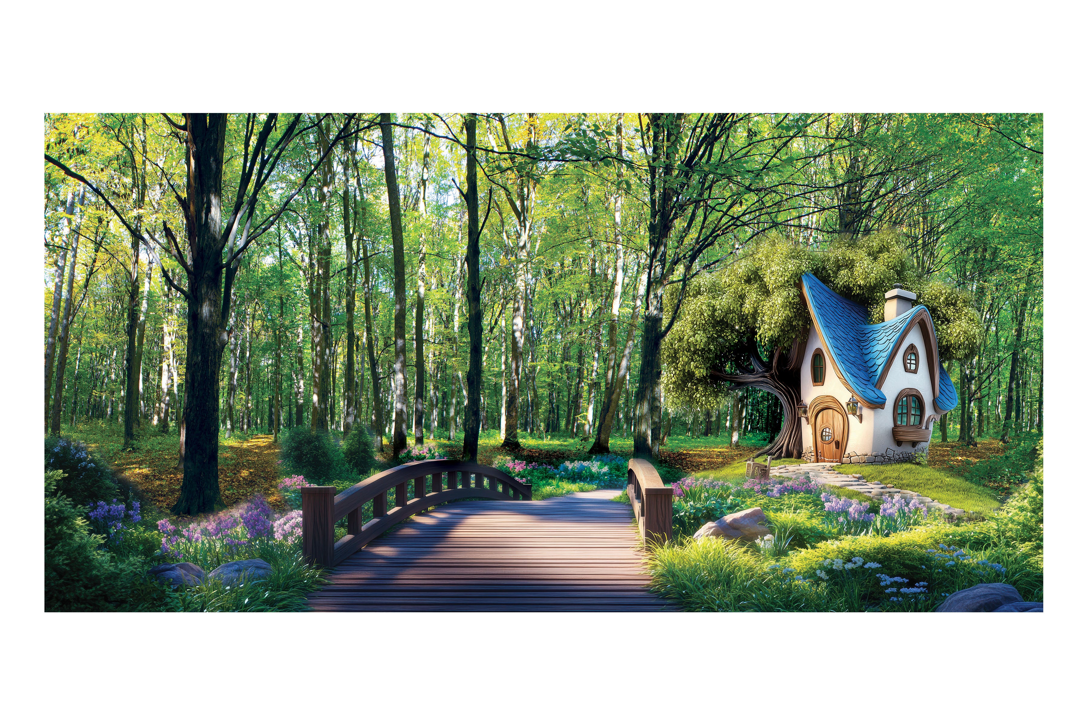 Fantasy Forest Cottage Theatre Backdrop