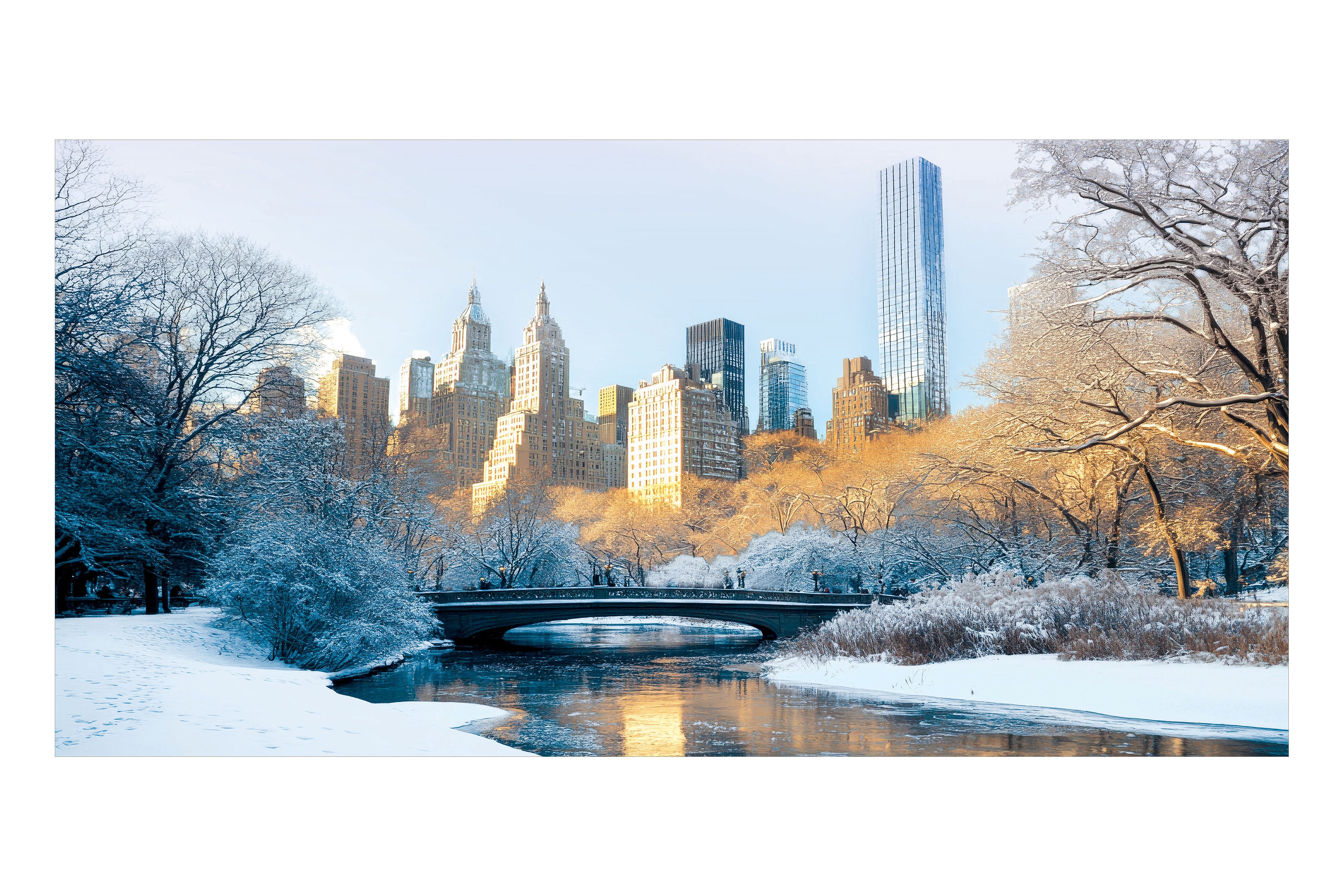 Winter City Park B Theatre Backdrop