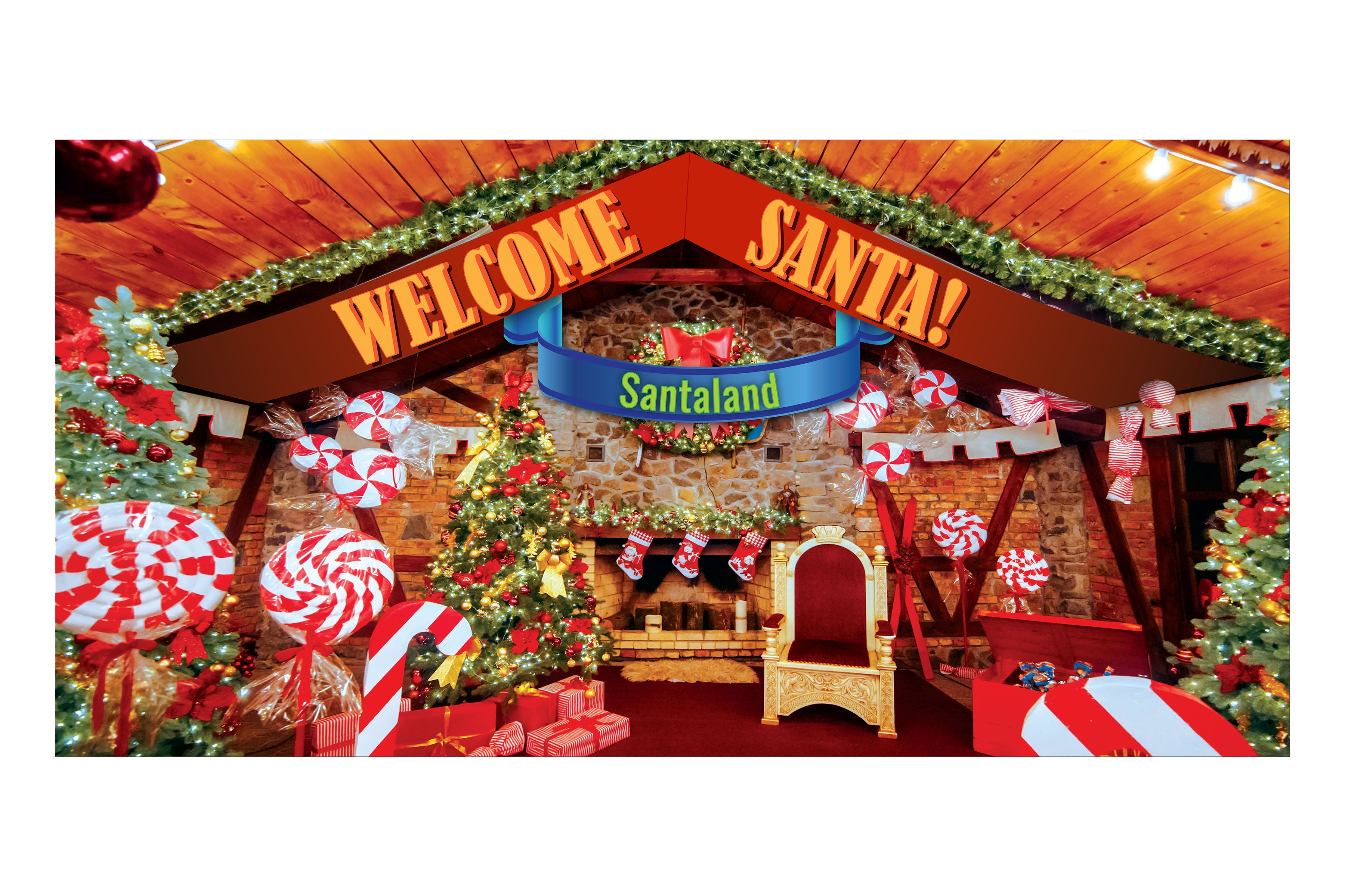 Santa Celebration Theatre Backdrop