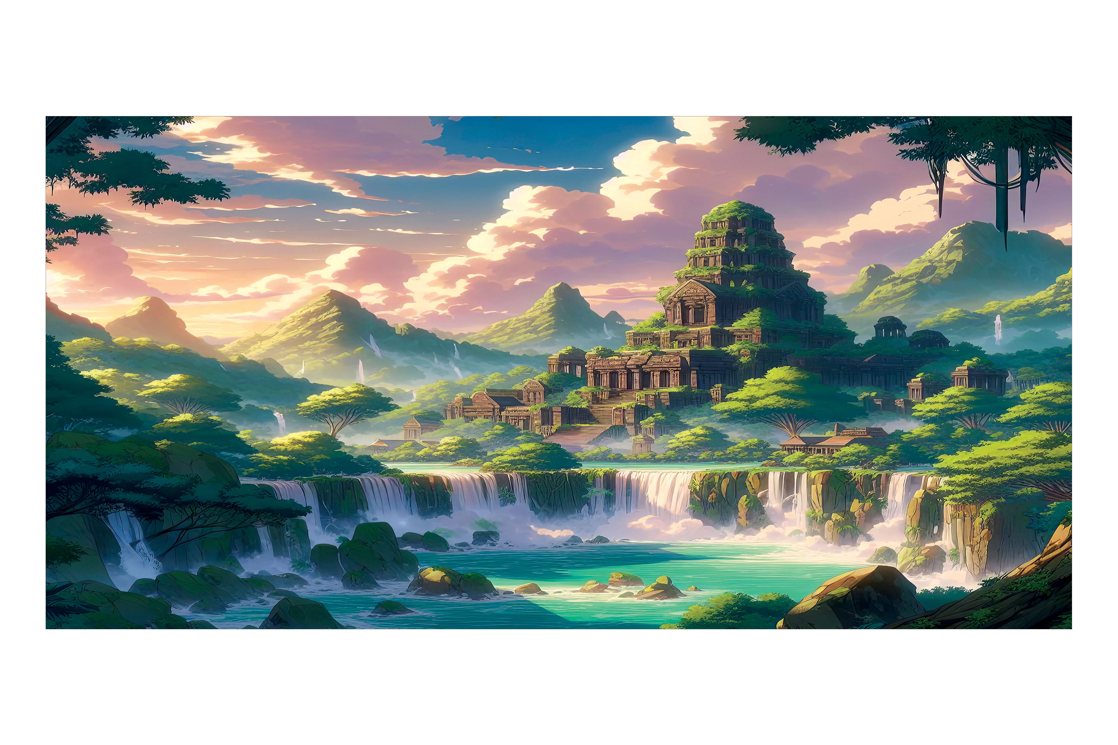 Jungle Temple Theatre Backdrop