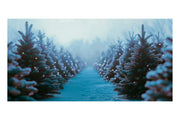 Row of Christmas Trees Theatre Backdrop