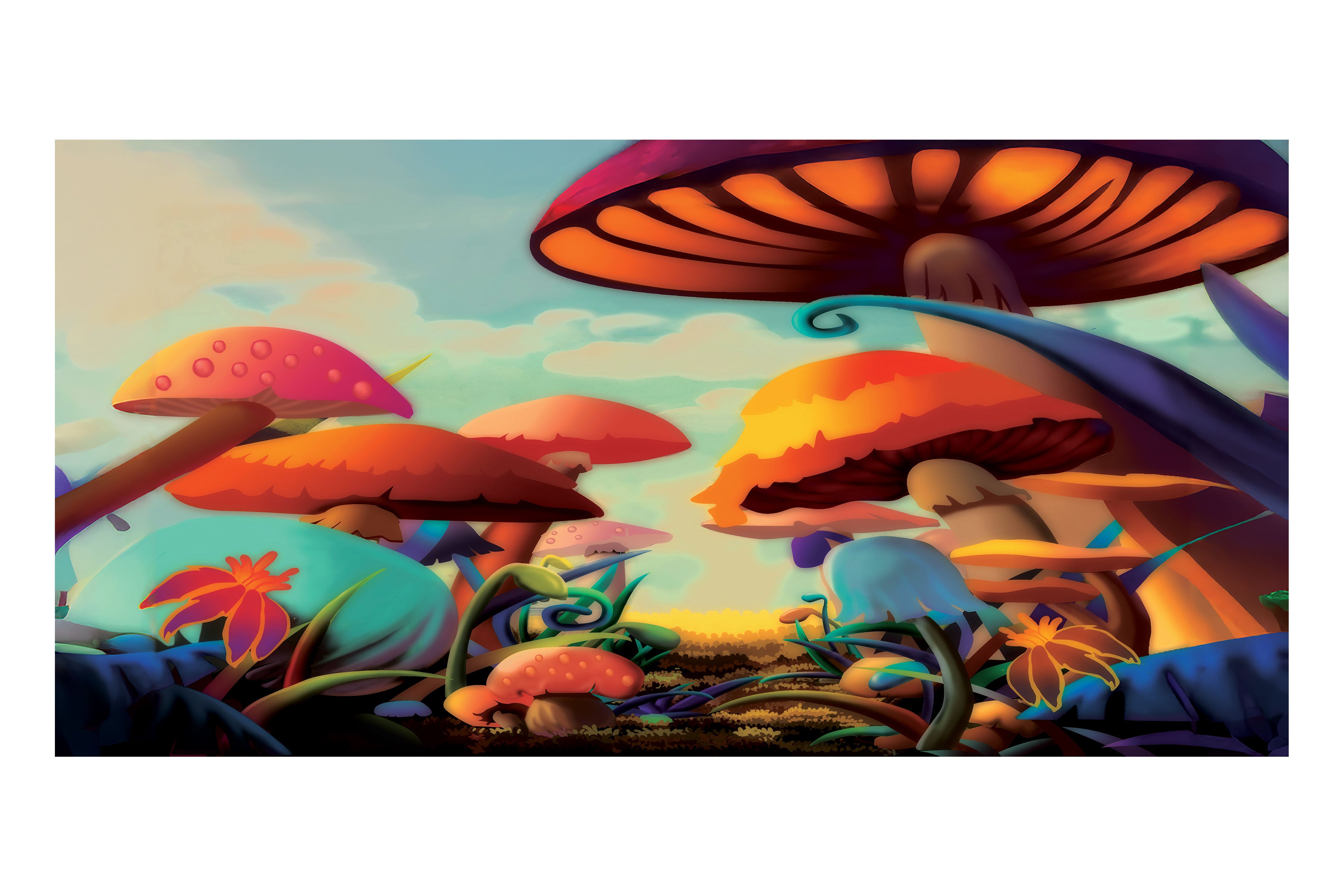 Mushroom Forest Theatre Backdrop