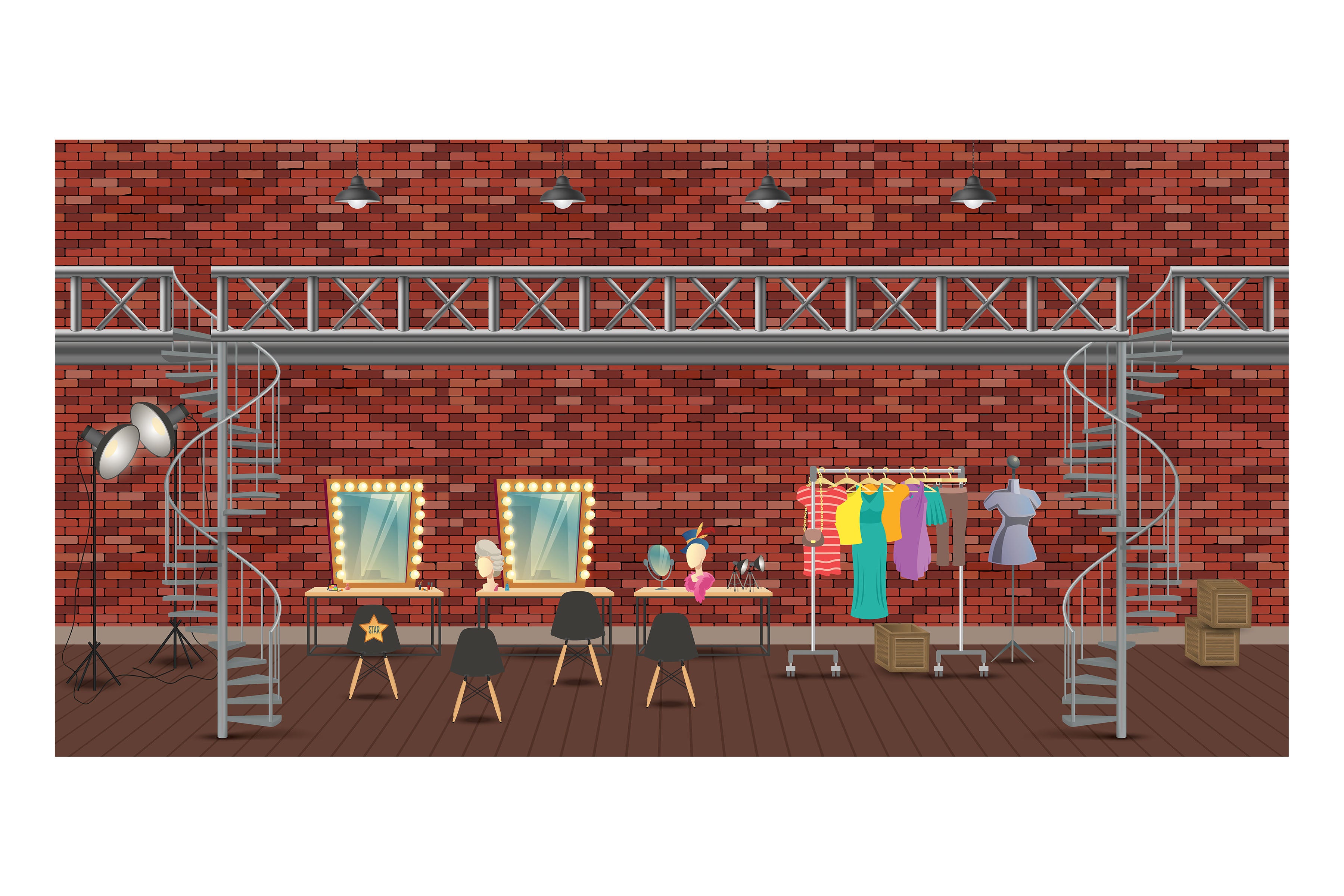 Skit Backdrop Backstage Theatre Backdrop – Theatre Scenes