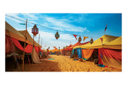 Colorful Desert Camp Theatre Backdrop