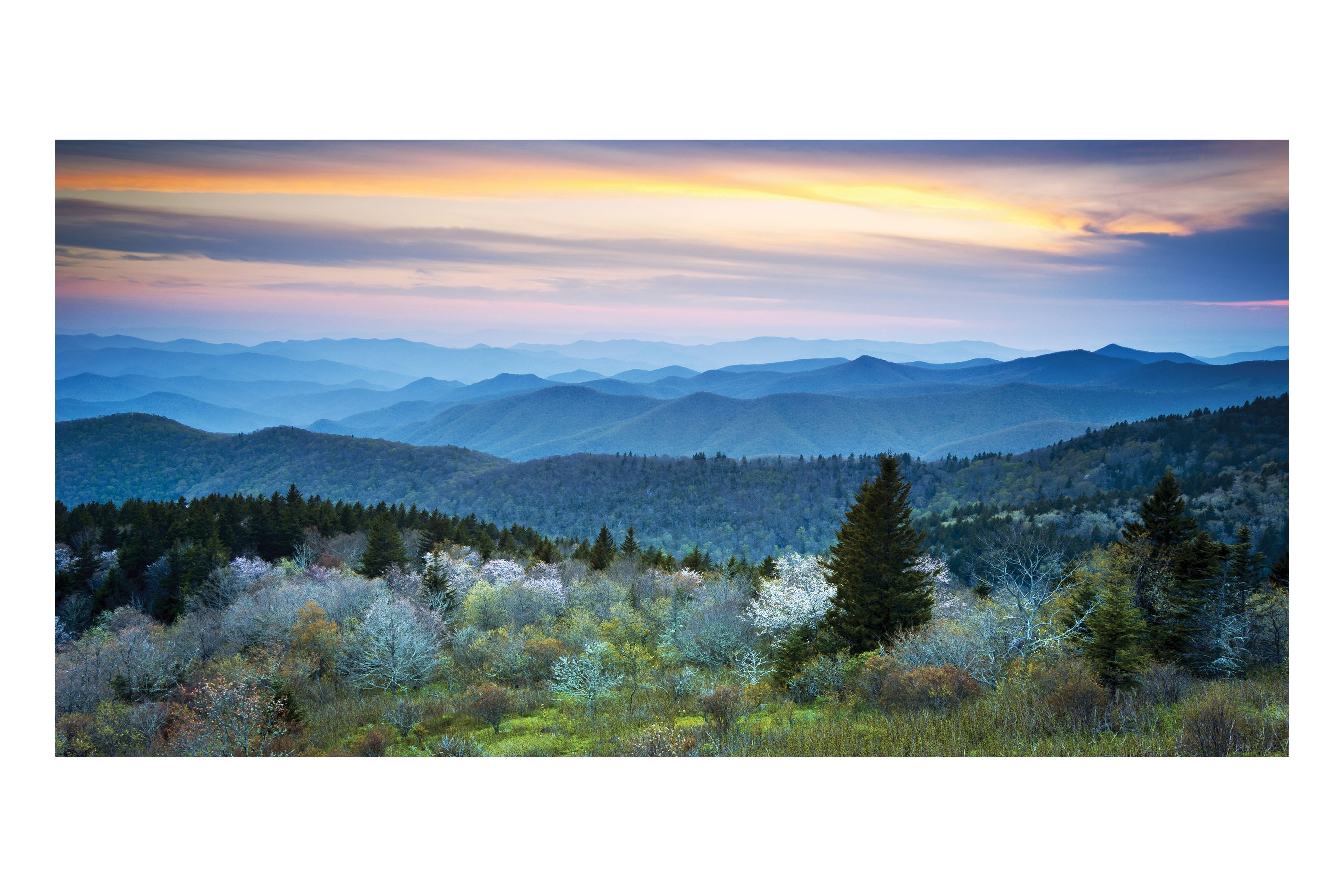 Dawn Mountains Theatre Backdrop