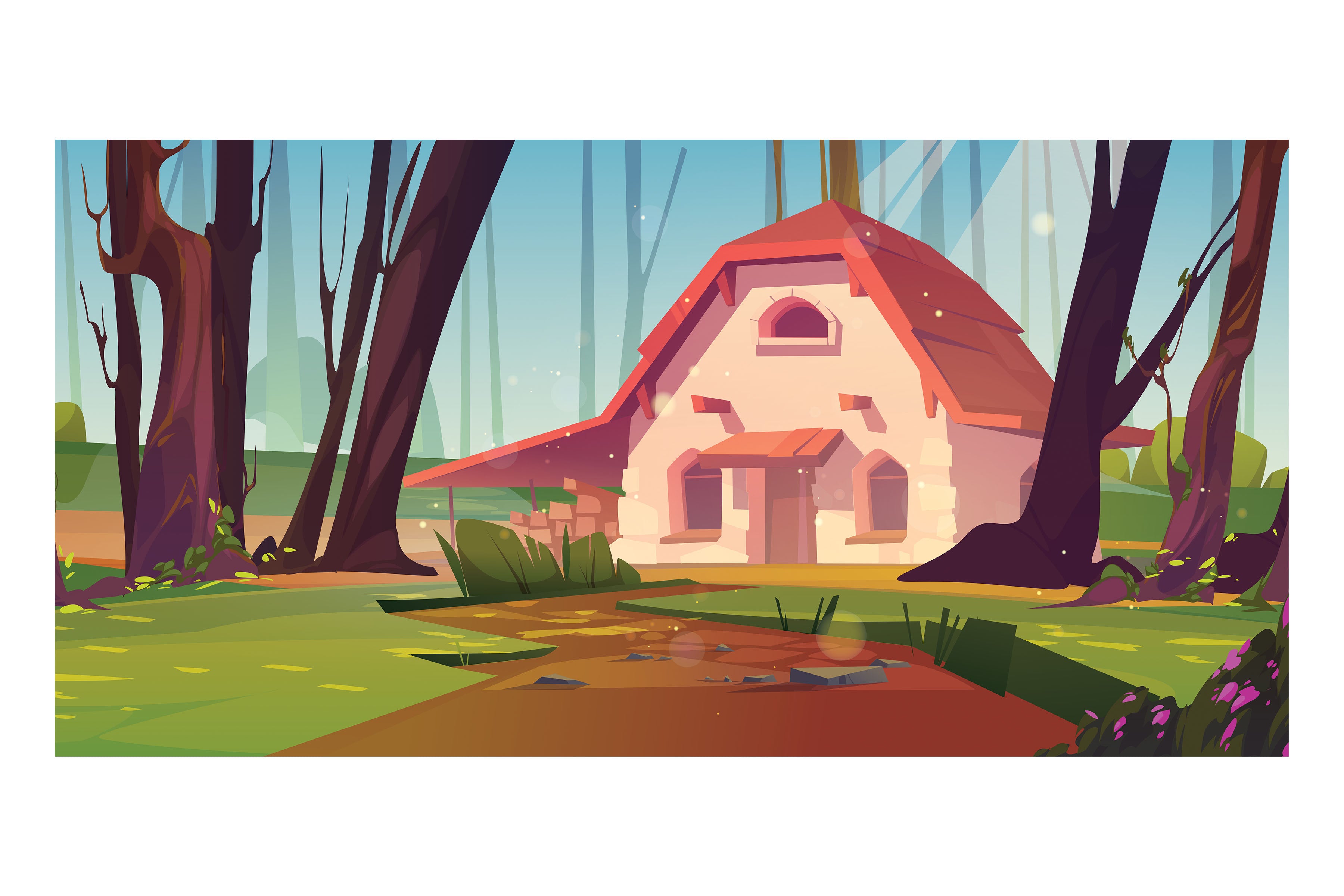 Fairytale Cottage Theatre Backdrop