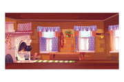 Cottage Interior Theatre Backdrop